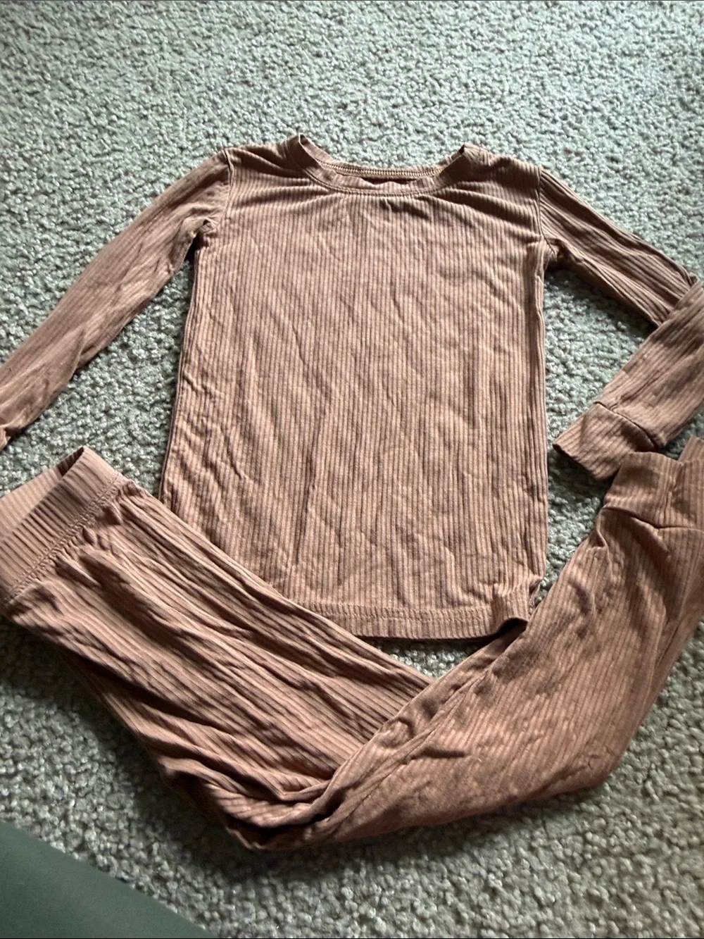 B70 Little Sleepies Bamboo 2pc Ribbed Long Sleeve Pajama Set; 3t, pinhole
